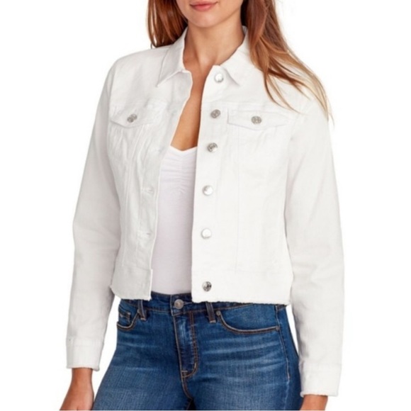 Nine West Jackets & Blazers - NWT Nine West White Jean Jacket Size Large